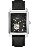 Bulova Men's Automatic Sutton Leather Strap Watch 33mm