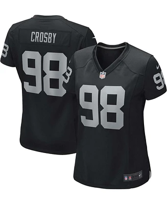 Women's Maxx Crosby Black Las Vegas Raiders Game Jersey