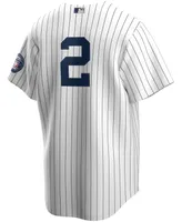 Men's Derek Jeter White and Navy New York Yankees 2020 Hall of Fame Induction Replica Jersey