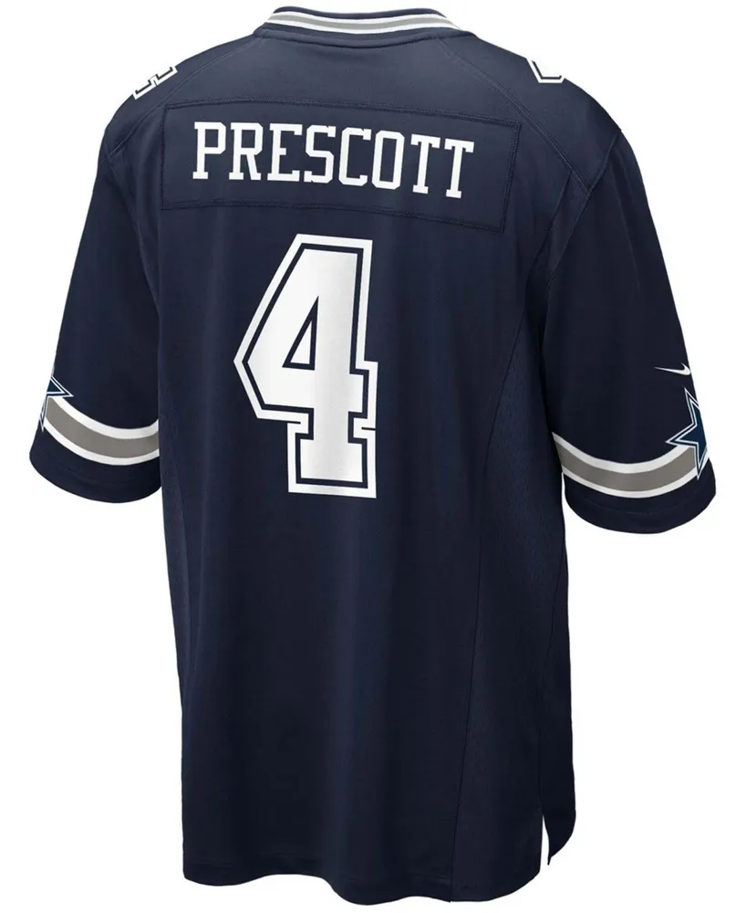 Big Boys and Girls Dak Prescott Navy Dallas Cowboys Game Jersey