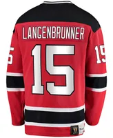 Men's Jamie Langenbrunner Red New Jersey Devils Premier Breakaway Retired Player