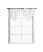 Martha Stewart Collection Aster Acanthus Poletop Waterfall Valance, Created For Macy's
