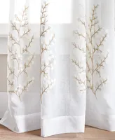 Martha Stewart Collection Georgia Poletop Embroidery Panel Pair, 84", Created For Macy's