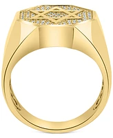 Effy Men's Diamond Star of David Ring (1/3 ct. t.w.) in 14k Gold