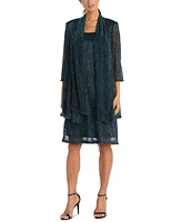 R & M Richards Petite Crinkle-Knit Dress Jacket