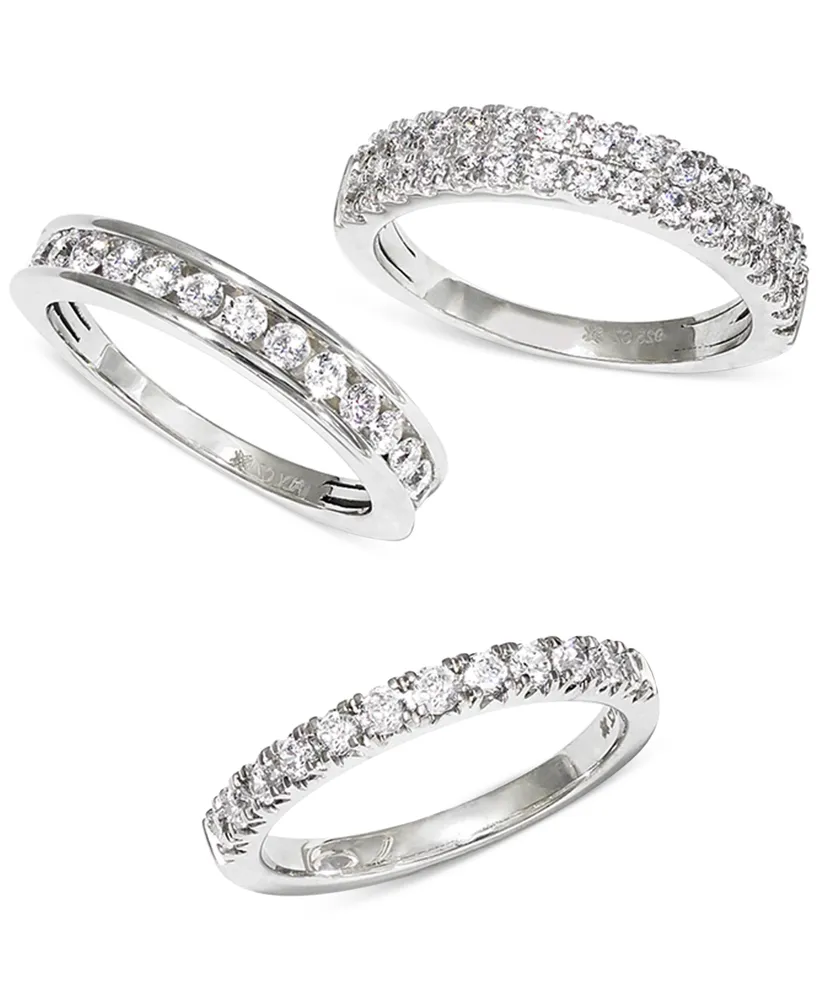 Certified Diamond Multi-Row Band (3/4 ct. t.w.) in 14k White Gold