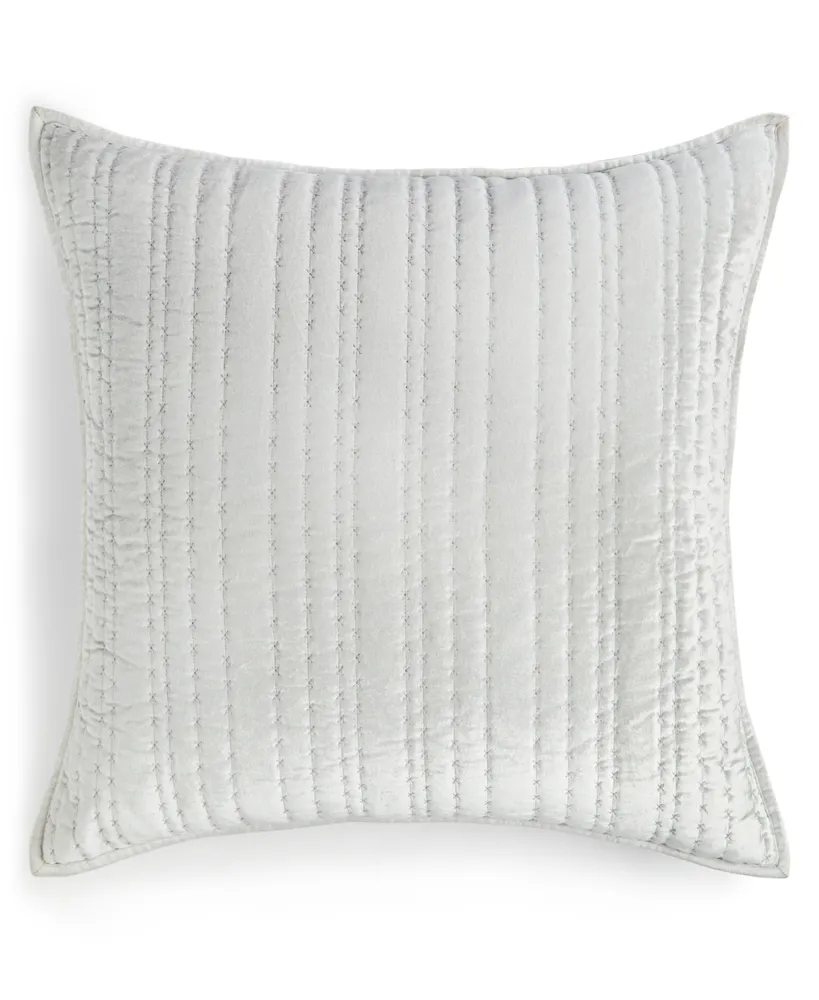 Closeout! Hotel Collection Variegated Stripe Quilted Velvet Sham, European, Created for Macy's
