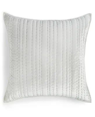 Closeout! Hotel Collection Variegated Stripe Quilted Velvet Sham, European, Created for Macy's
