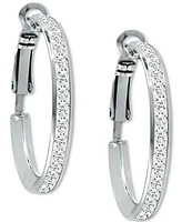 Giani Bernini Cubic Zirconia Medium Hoop Earrings, 1", Created for Macy's