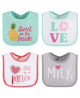 The Peanutshell Cotton Feeding Baby Bib, 8pk Girls