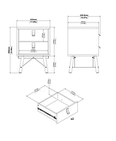 Tvilumry 2-Drawer Nightstand