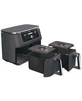 Ninja Foodi DZ401 6-in-1 10-qt. Xl 2-Basket Air Fryer with DualZone Technology- Air Fry, Broil, Roast, Dehydrate, Reheat and Bake, Family Sized