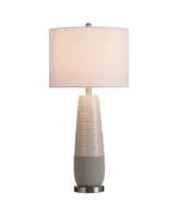 Slightly Tapered 2 Tone Round Ceramic Lamp