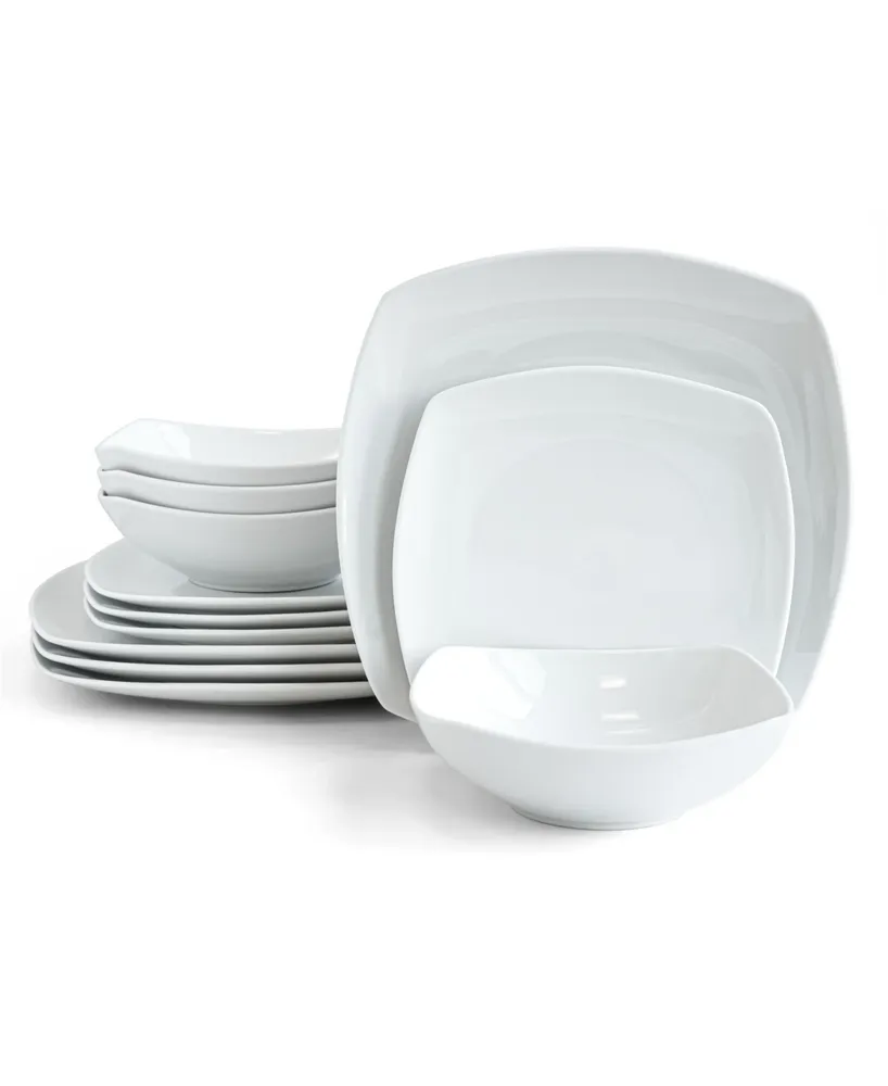 Ridge White 12 Piece Dinnerware Set – Oneida