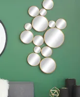 CosmoLiving by Cosmopolitan Gold Contemporary Metal Wall Mirror, 40 x 22 - Gold