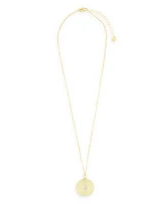 Catalina 14K Gold Plated Coin Pendant Necklace - Gold