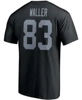 Men's Darren Waller Black Las Vegas Raiders Player Icon Name and Number T-shirt