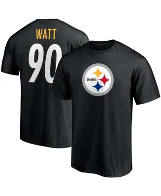Men's T.j. Watt Black Pittsburgh Steelers Player Icon Name and Number T-shirt