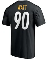 Men's T.j. Watt Black Pittsburgh Steelers Player Icon Name and Number T-shirt