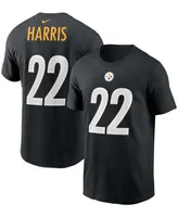Men's Najee Harris Black Pittsburgh Steelers 2021 Nfl Draft First Round Pick Player Name and Number T-shirt