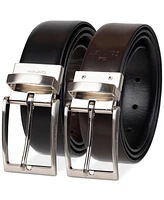 Calvin Klein Men's Two-In-One Feather Edge Reversible Dress Belt