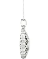 Twinkling Diamond Star Diamond Filigree 18" Pendant Necklace (1/3 ct. t.w.) in 10k White Gold