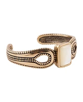 Barse Roman Statement Cuff Bracelet - Mother-Of