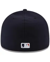 New Era Men's Navy/Orange Houston Astros Road Authentic Collection On Field 59FIFTY Performance Fitted Hat