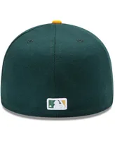 New Era Men's Green/Yellow Oakland Athletics Home Authentic Collection On-Field 59FIFTY Fitted Hat