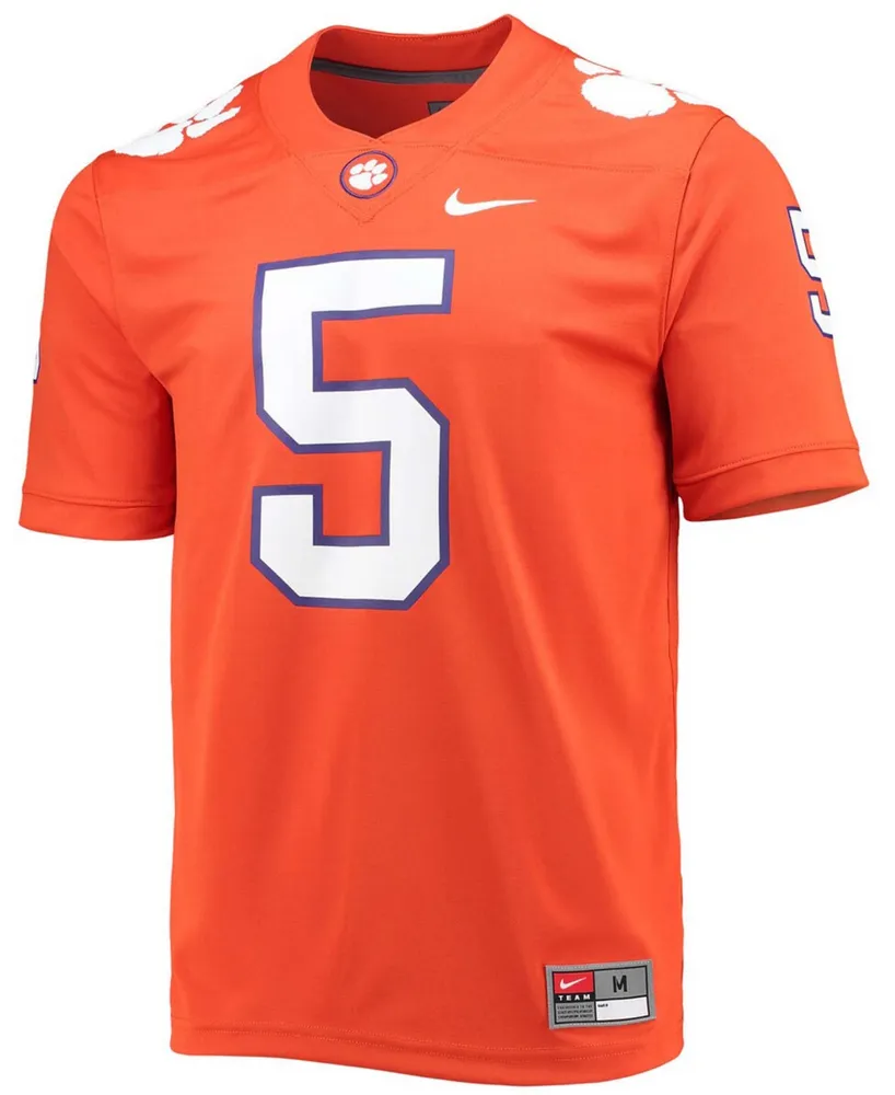 Nike Men's #5 Orange Clemson Tigers Game Jersey