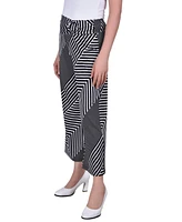 Women's Cropped Pull On with Faux Belt Pants