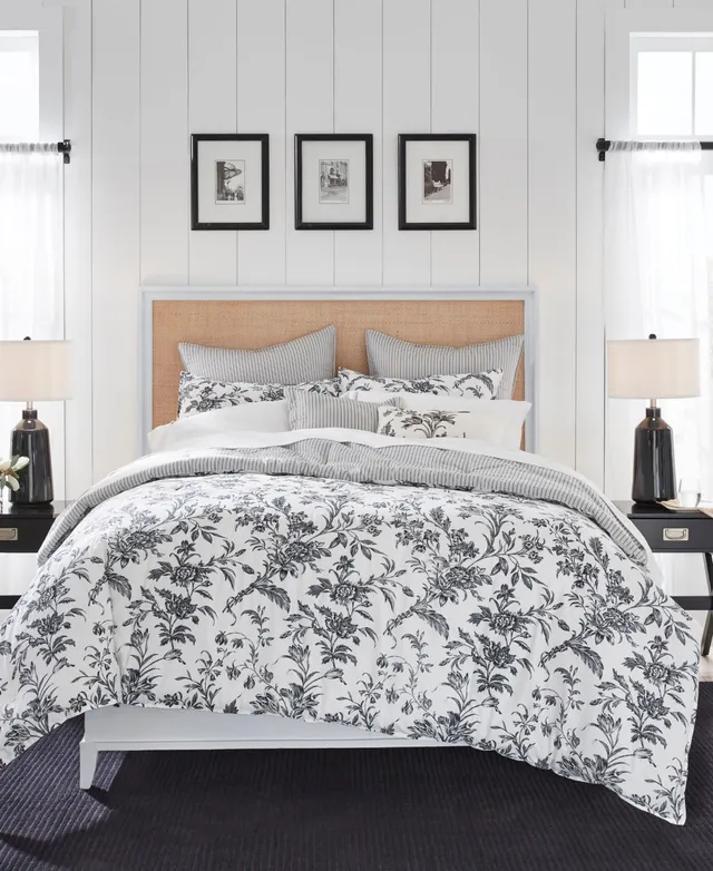 Laura Ashley Belinda Cotton Reversible 2 Piece Comforter Set, Twin - Macy's