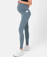 Seraphine Women's Active Support Soft-Touch Sage Maternity Leggings