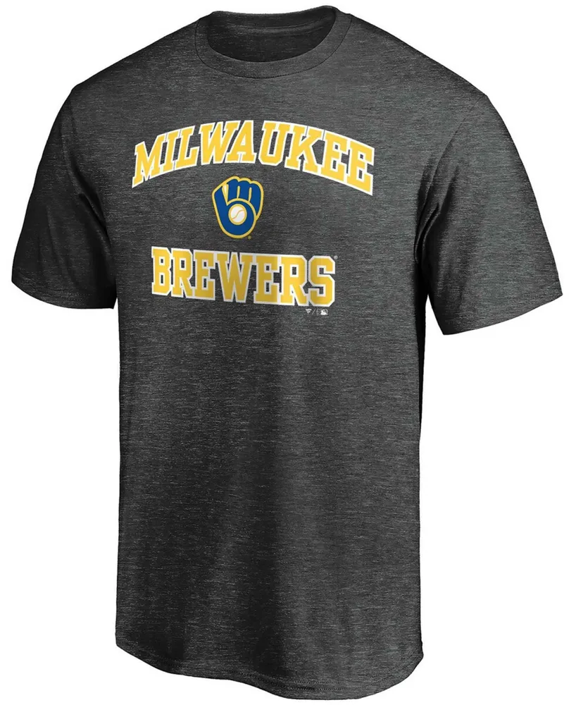 Men's Charcoal Milwaukee Brewers Heart Soul T-shirt