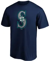 Men's Navy Seattle Mariners Official Logo T-shirt