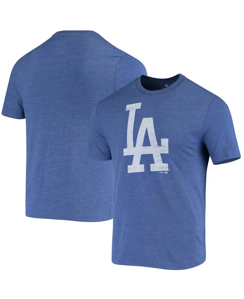 Men's Fanatics Branded Royal Los Angeles Dodgers Weathered Official Logo  Tri-Blend T-Shirt 