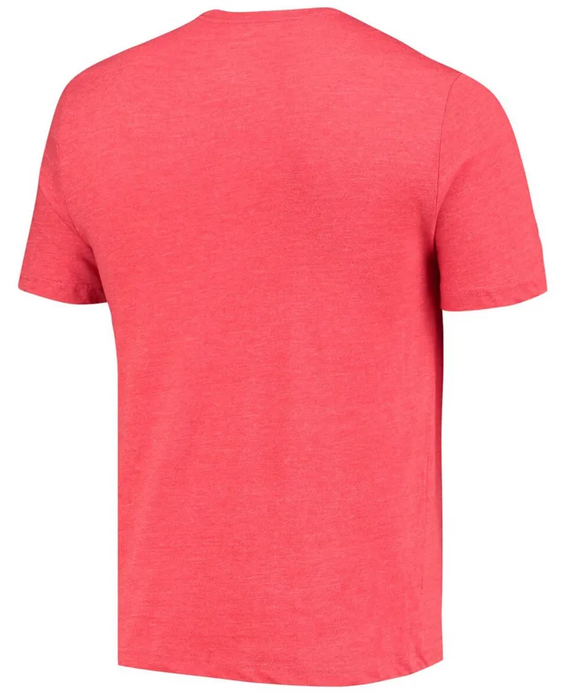 Men's Red Philadelphia Phillies Weathered Official Logo Tri-Blend T-shirt