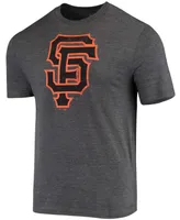 Men's Charcoal San Francisco Giants Weathered Official Logo Tri-Blend T-shirt
