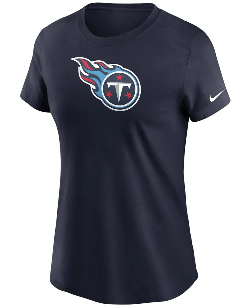 Women's Navy Tennessee Titans Logo Essential T-shirt