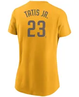 Women's Fernando Tats Jr. Gold-Tone San Diego Padres Name Number T-shirt - Gold