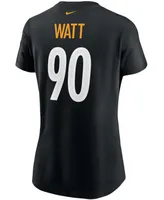 Women's T.j. Watt Black Pittsburgh Steelers Name Number T-shirt