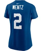 Women's Carson Wentz Royal Indianapolis Colts Name Number T-shirt