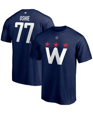 Men's Tj Oshie Navy Washington Capitals 2020/21 Alternate Authentic Stack Name and Number T-shirt