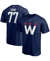 Men's Tj Oshie Navy Washington Capitals 2020/21 Alternate Authentic Stack Name and Number T-shirt