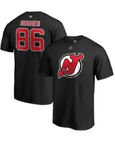 Men's Jack Hughes New Jersey Devils Authentic Stack Name and Number T-shirt