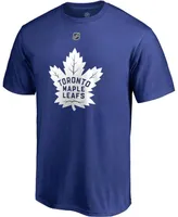 Men's Auston Matthews Blue Toronto Maple Leafs Team Authentic Stack Name and Number T-shirt