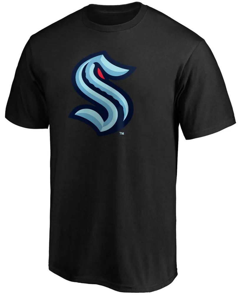 Men's Black Seattle Kraken Primary Logo T-shirt