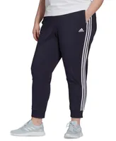 adidas Essentials Plus Size 3-Stripe Tapered Pants