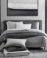 Vera Wang Herringbone Stitch Cotton 3 Piece Quilt Set