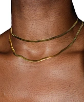 18k Gold Plated Anti-Tarnish Herringbone Necklace